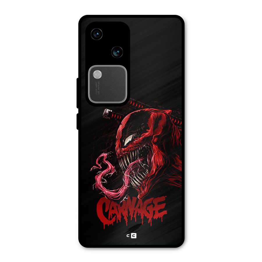 Hybrid Carnage Metal Back Case for Vivo V30 Pro