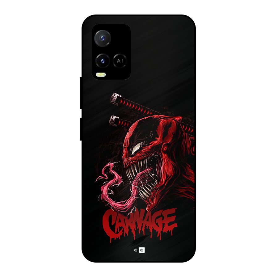 Hybrid Carnage Metal Back Case for Vivo Y33s