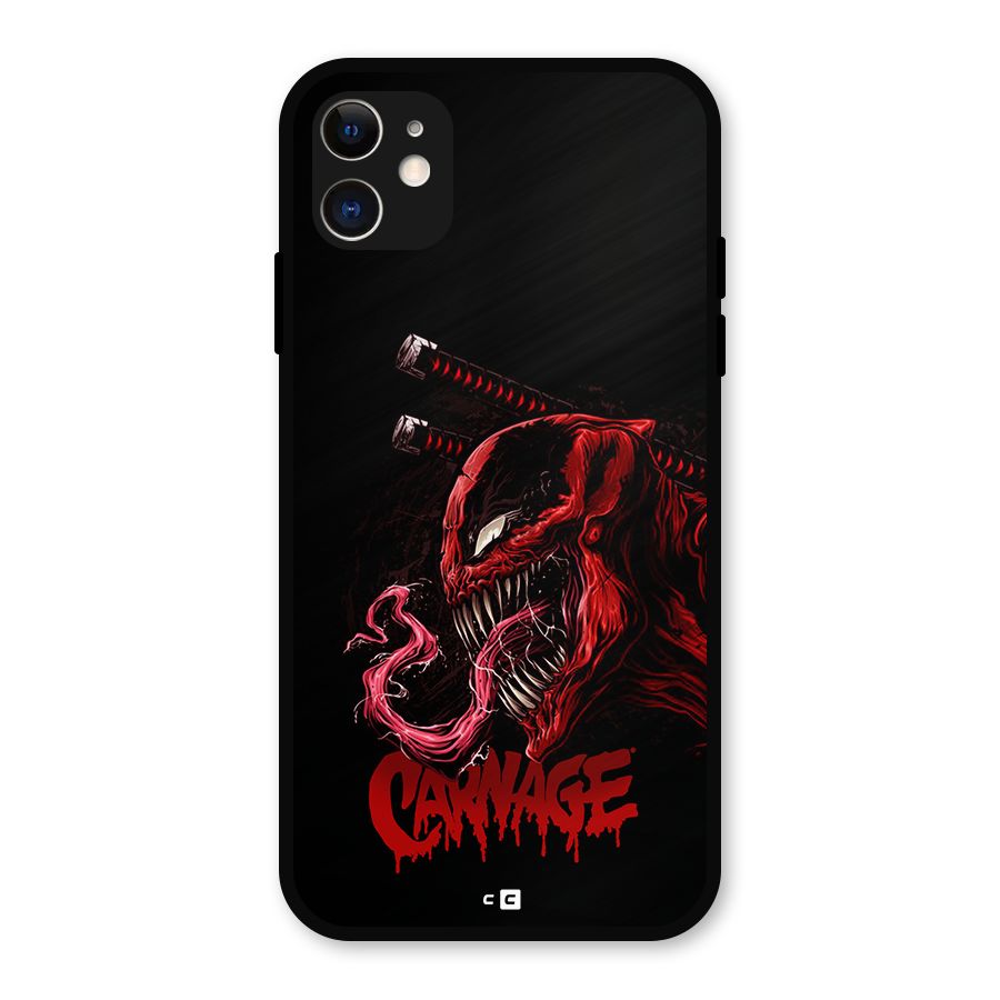 Hybrid Carnage Metal Back Case for iPhone 11