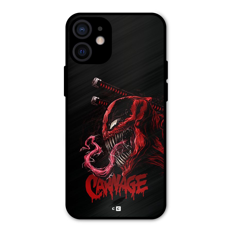 Hybrid Carnage Metal Back Case for iPhone 12 Mini