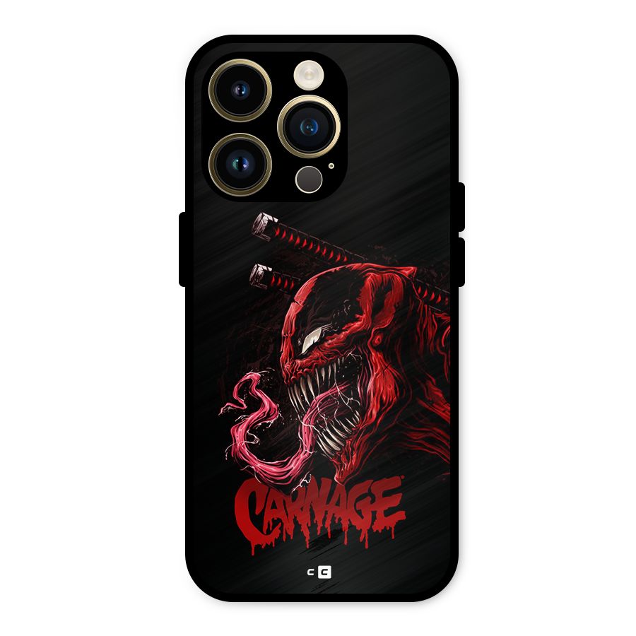 Hybrid Carnage Metal Back Case for iPhone 14 Pro