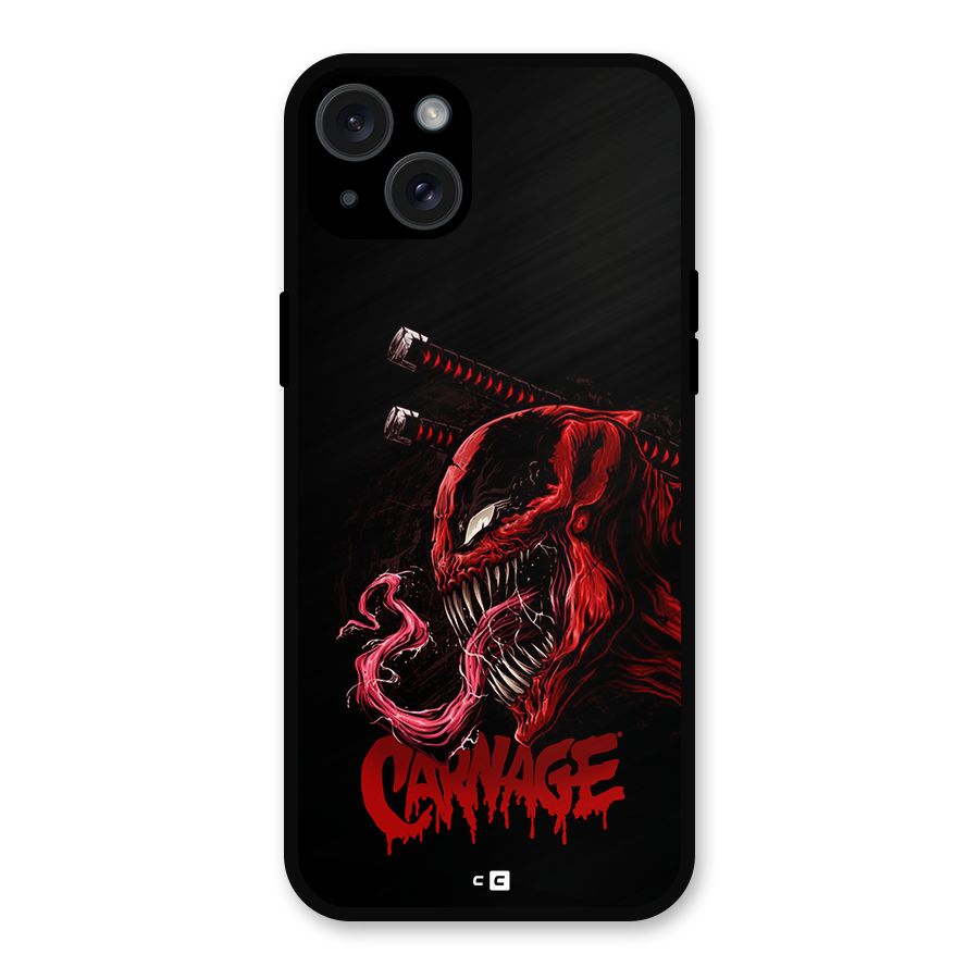 Hybrid Carnage Metal Back Case for iPhone 15 Plus