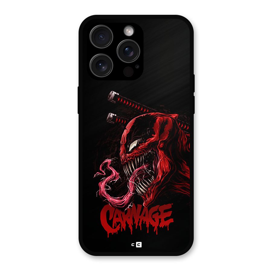 Hybrid Carnage Metal Back Case for iPhone 15 Pro Max