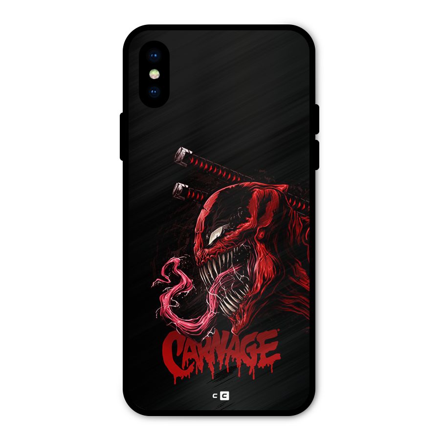 Hybrid Carnage Metal Back Case for iPhone X