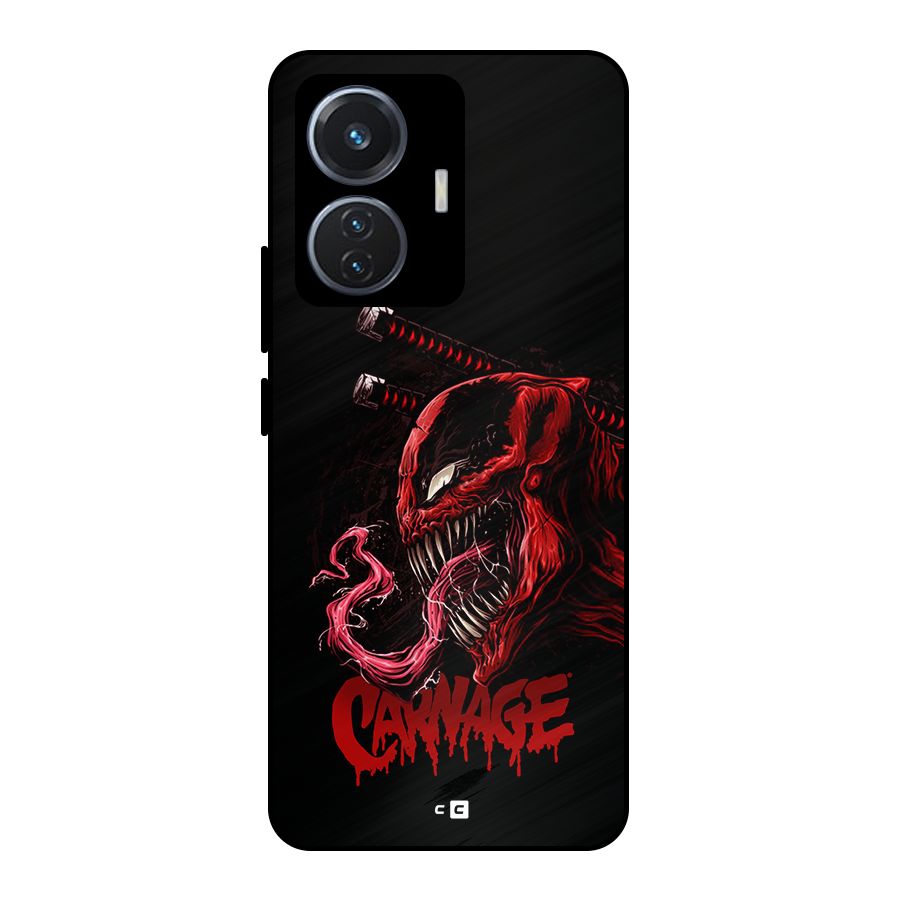 Hybrid Carnage Metal Back Case for iQOO Z6 44W
