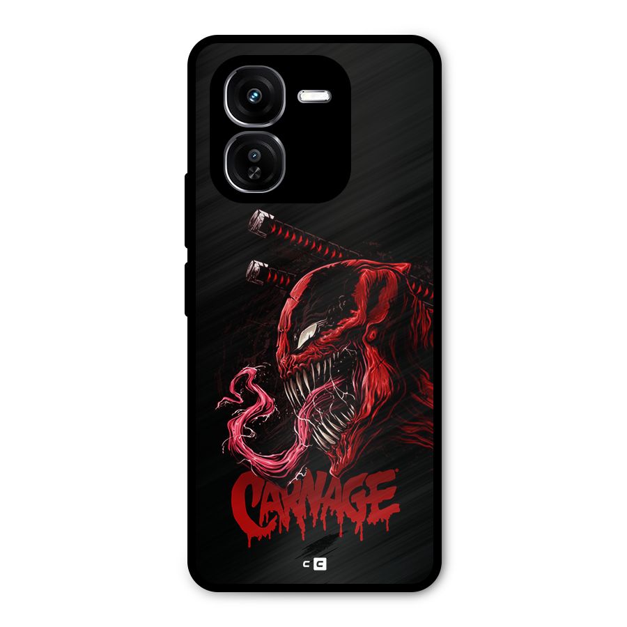 Hybrid Carnage Metal Back Case for iQOO Z9x