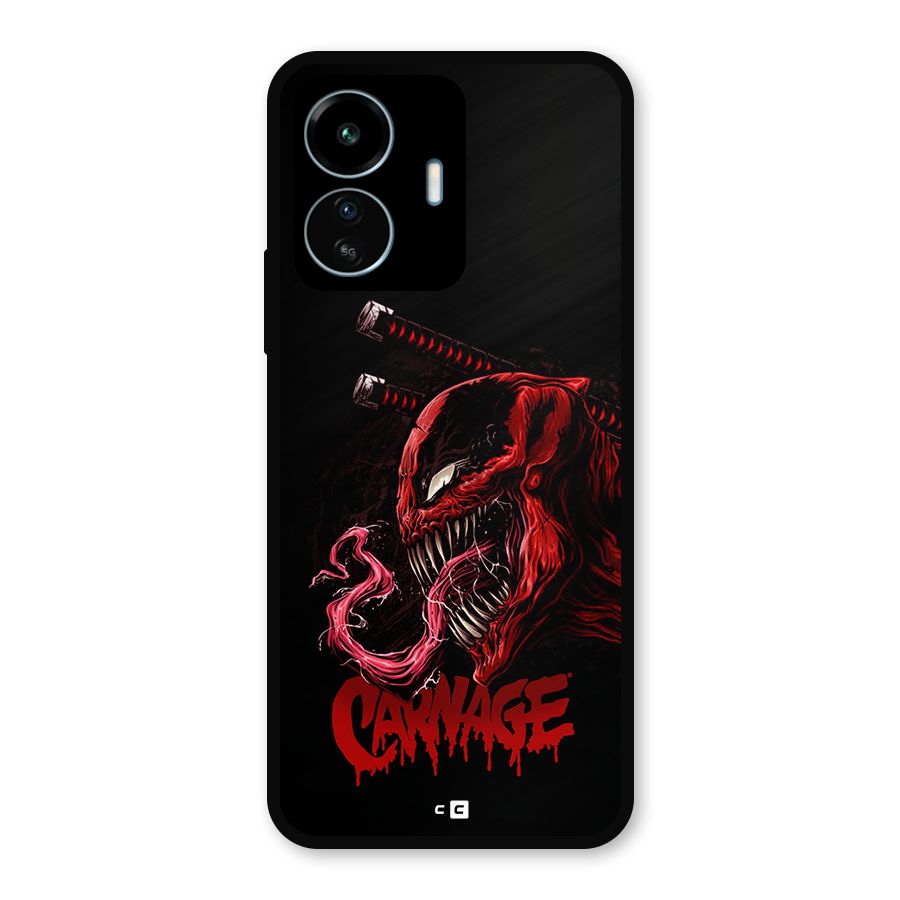 Hybrid Carnage Metal Back Case for vivo iQOO Z6 Lite 5G