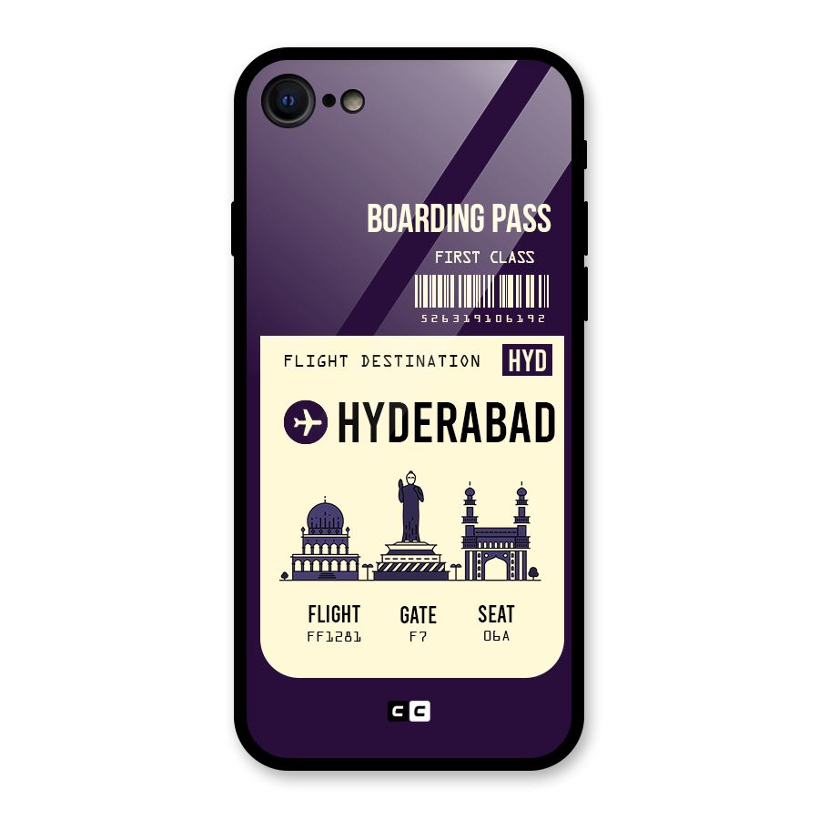 Hyderabad Boarding Pass Glass Back Case for iPhone 7