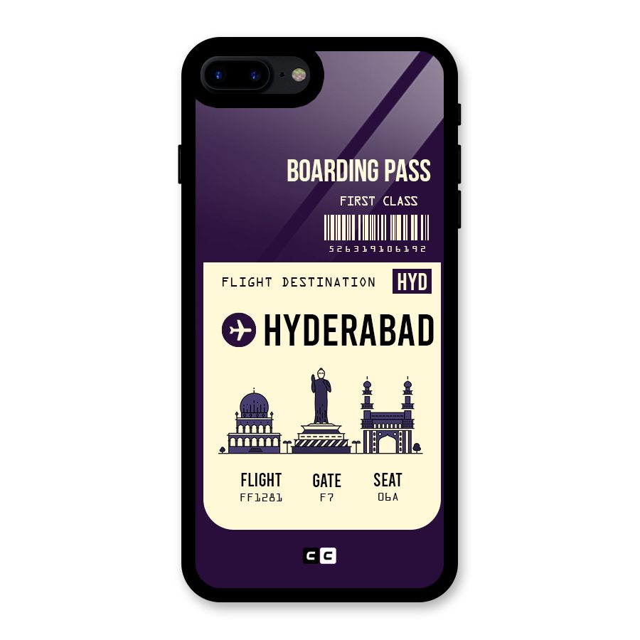 Hyderabad Boarding Pass Glass Back Case for iPhone 7 Plus