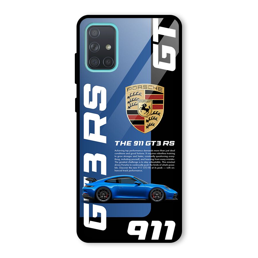 Hyper Car Glass Back Case for Galaxy A71