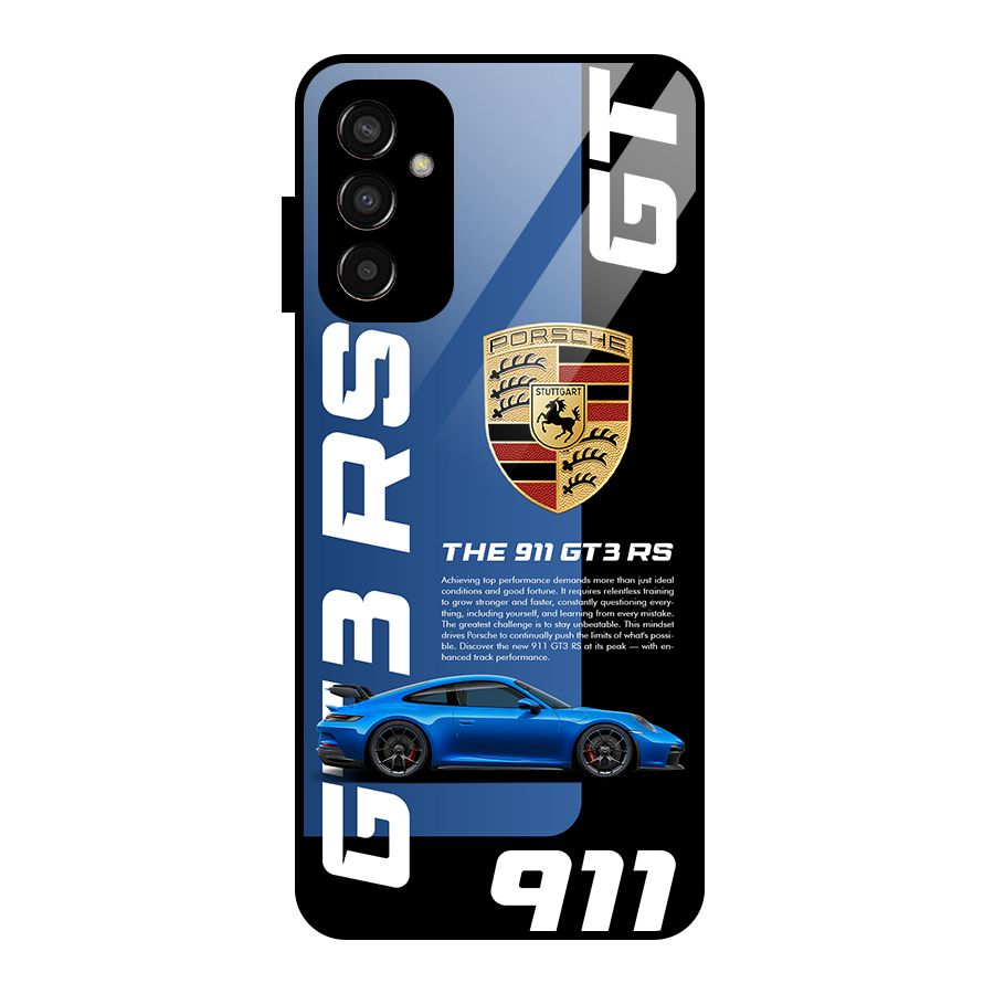 Hyper Car Glass Back Case for Galaxy F13