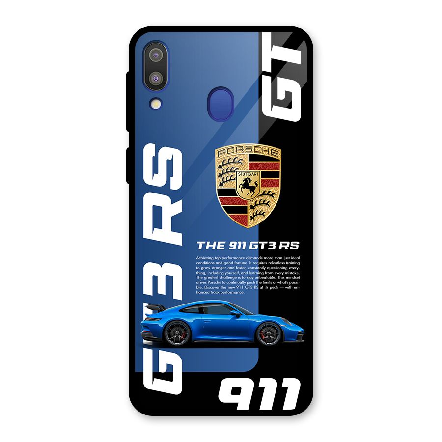 Hyper Car Glass Back Case for Galaxy M20