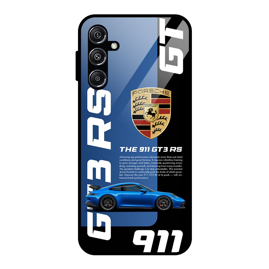 Hyper Car Glass Back Case for Galaxy M34 5G