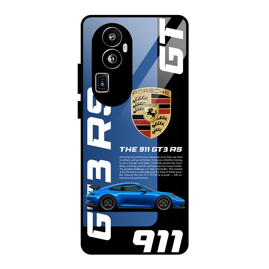 Hyper Car Glass Back Case for Oppo Reno10 Pro Plus
