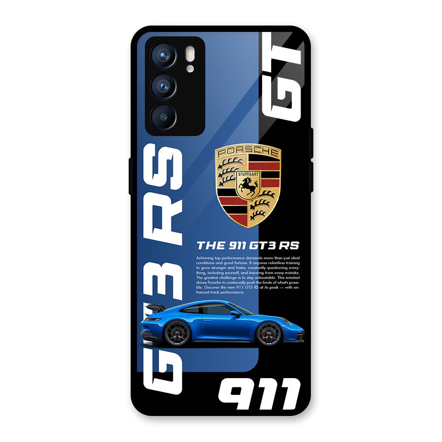 Hyper Car Glass Back Case for Oppo Reno6 5G