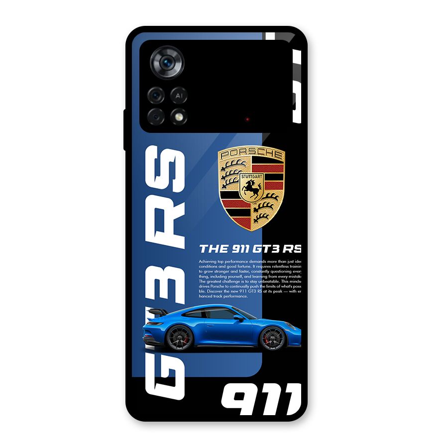 Hyper Car Glass Back Case for Poco X4 Pro 5G