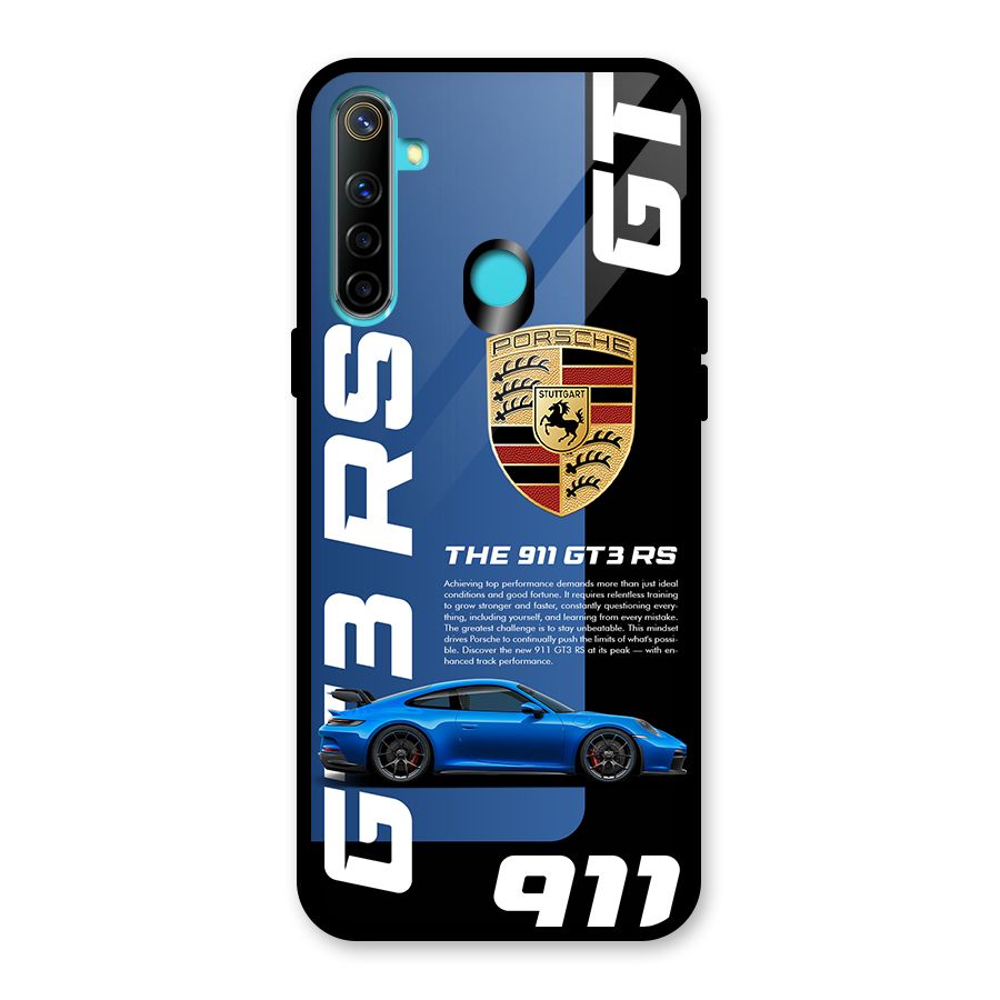 Hyper Car Glass Back Case for Realme 5i