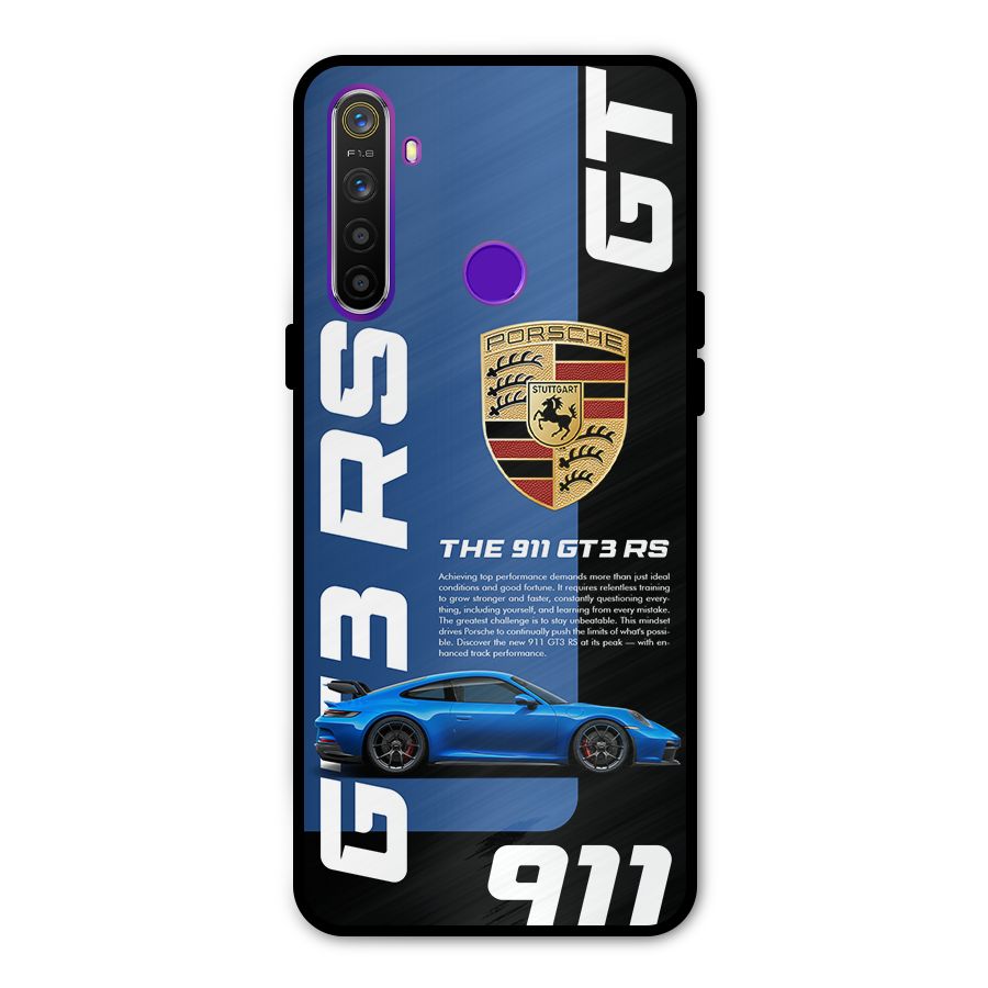 Hyper Car Glass Back Case for Realme 5s