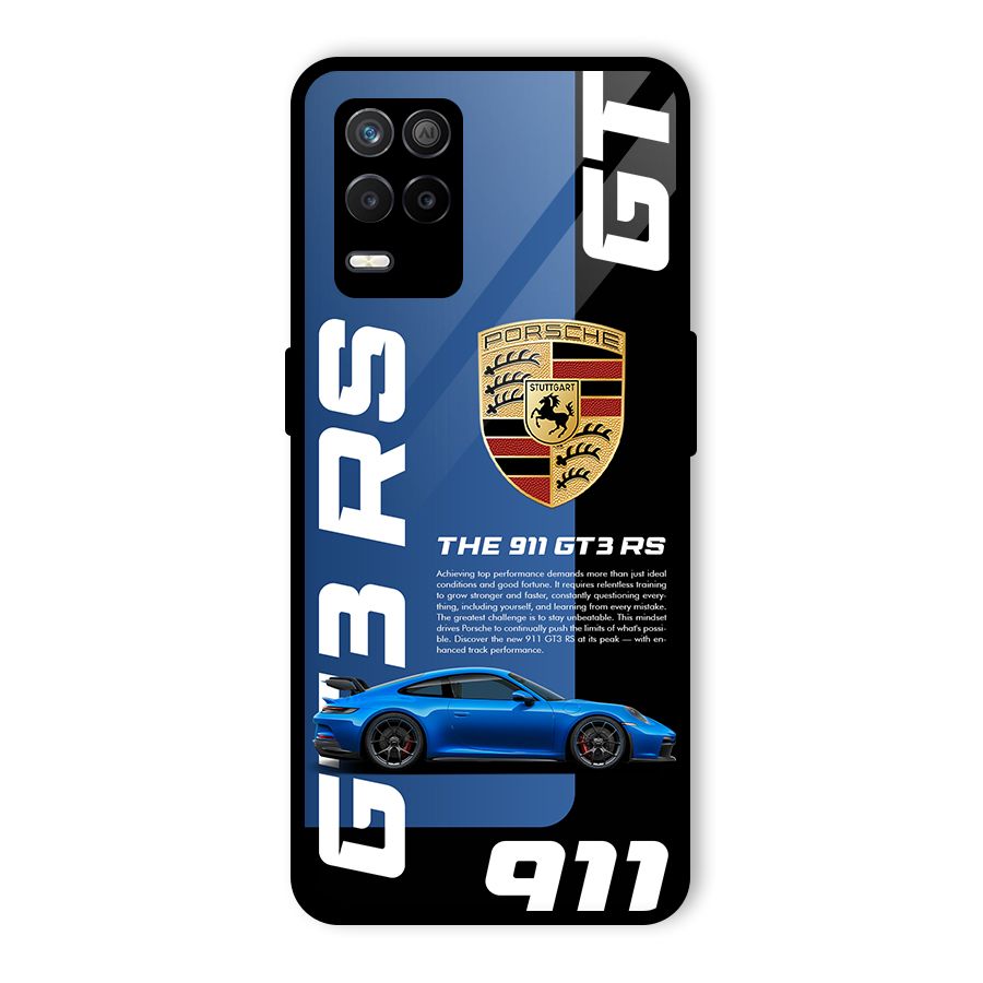 Hyper Car Glass Back Case for Realme 8s 5G