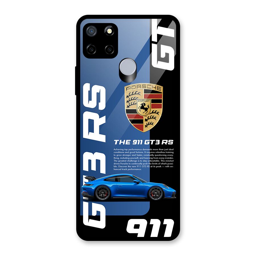 Hyper Car Glass Back Case for Realme Narzo 20