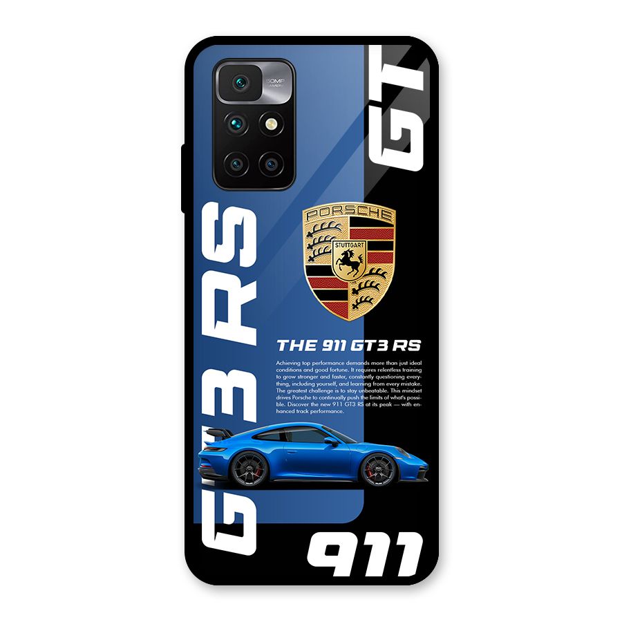 Hyper Car Glass Back Case for Redmi 10 Prime