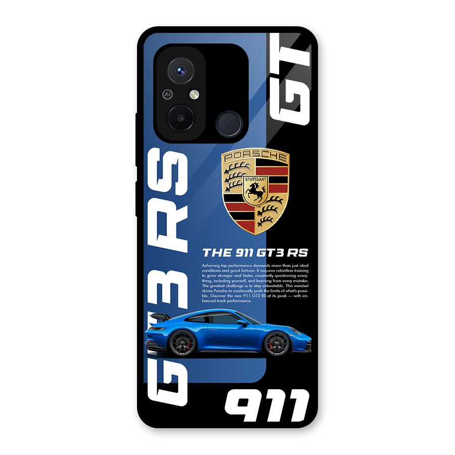 Hyper Car Glass Back Case for Redmi 12C