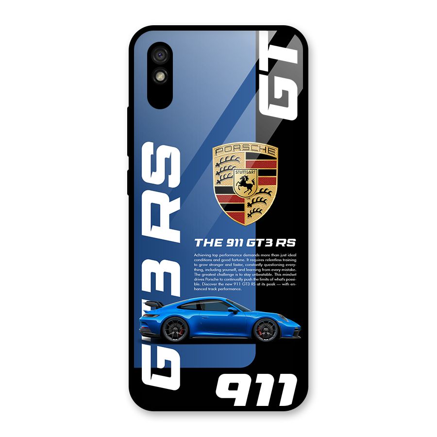 Hyper Car Glass Back Case for Redmi 9A