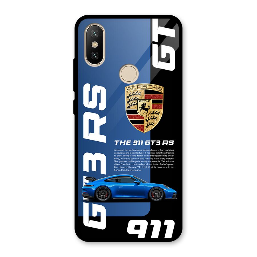 Hyper Car Glass Back Case for Redmi A2
