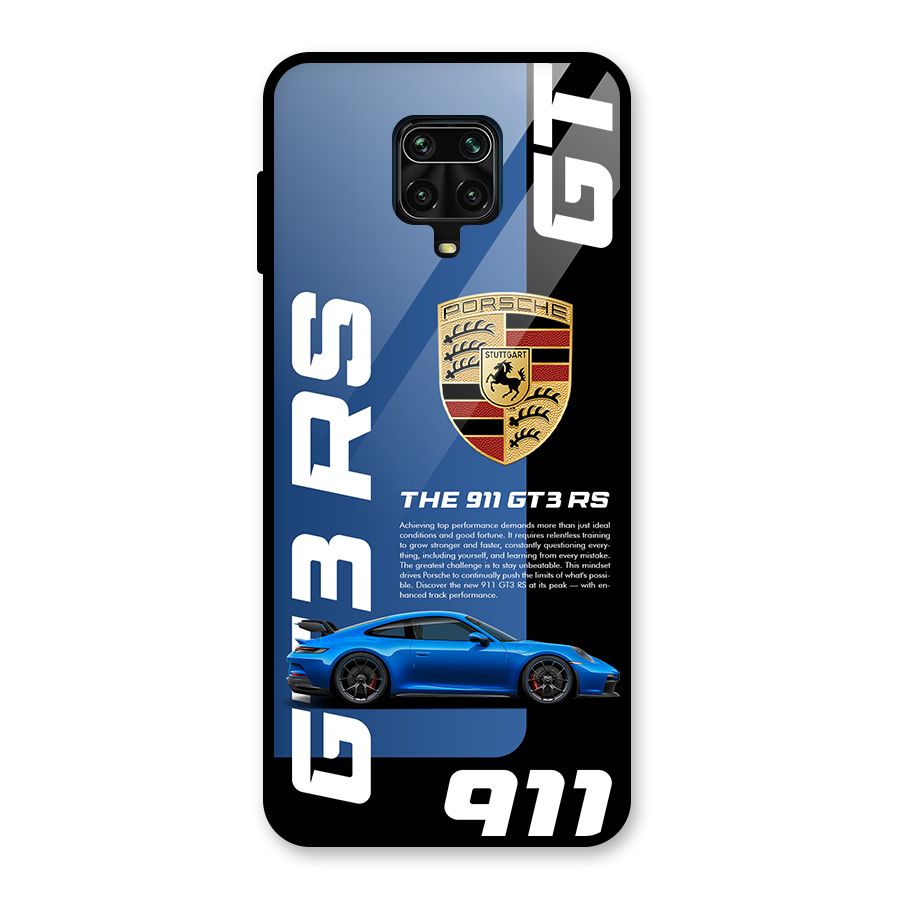 Hyper Car Glass Back Case for Redmi Note 9 Pro