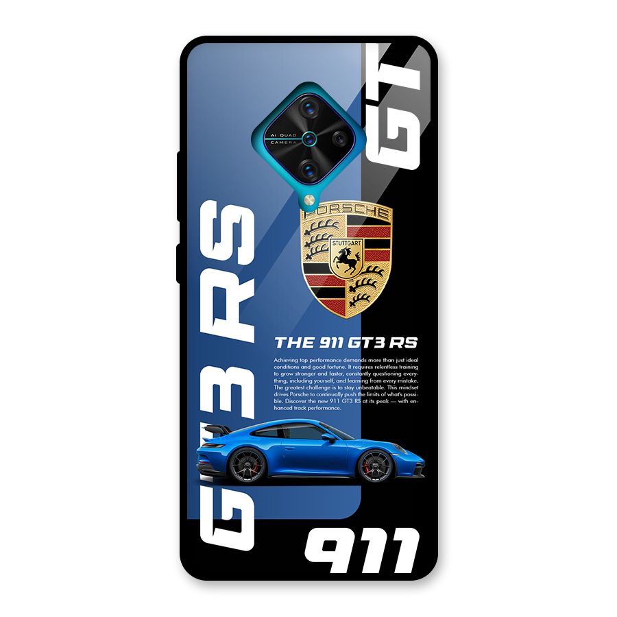 Hyper Car Glass Back Case for Vivo S1 Pro