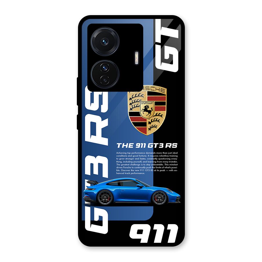 Hyper Car Glass Back Case for Vivo T1 Pro
