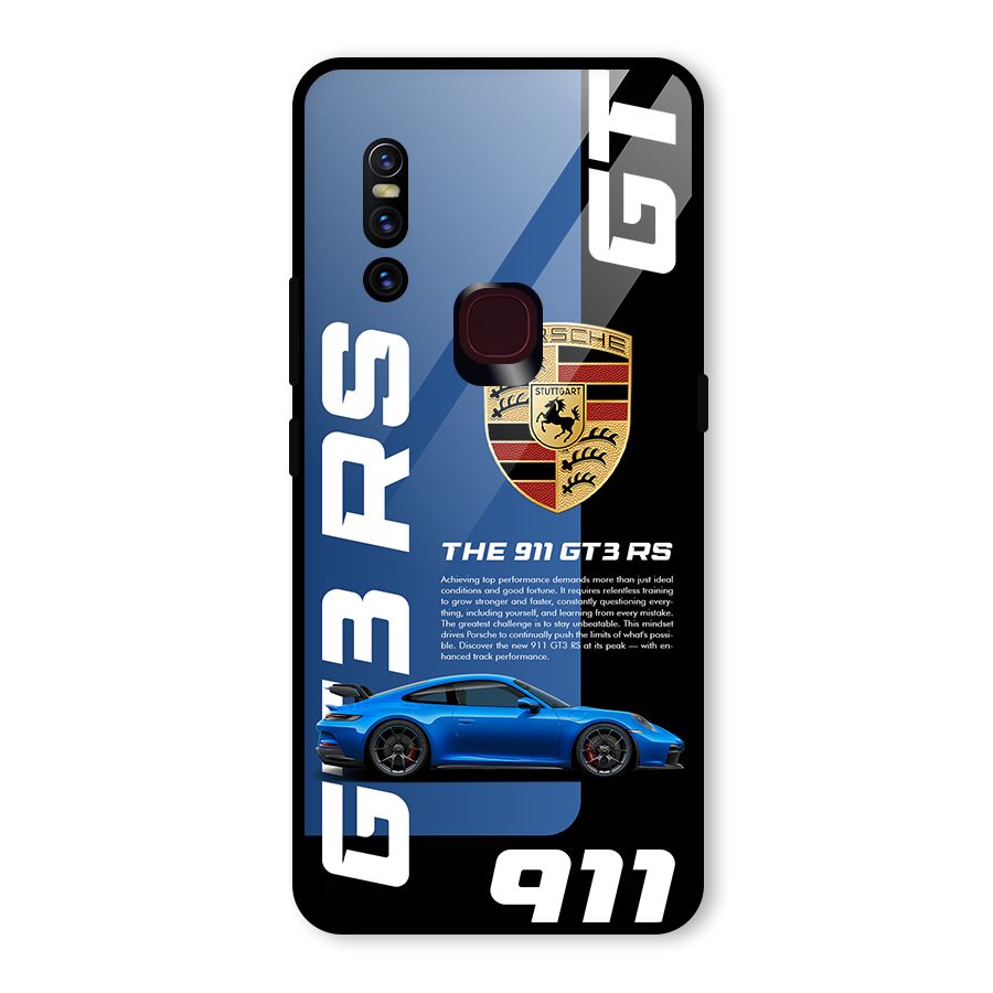 Hyper Car Glass Back Case for Vivo V15