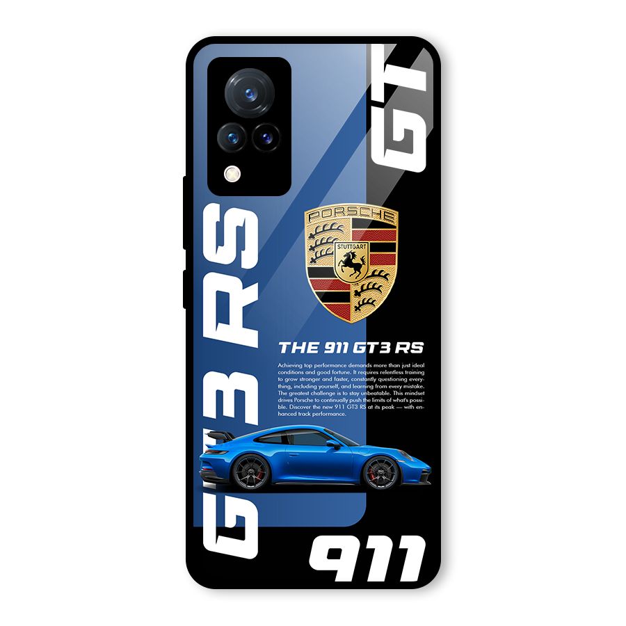 Hyper Car Glass Back Case for Vivo V21 5G