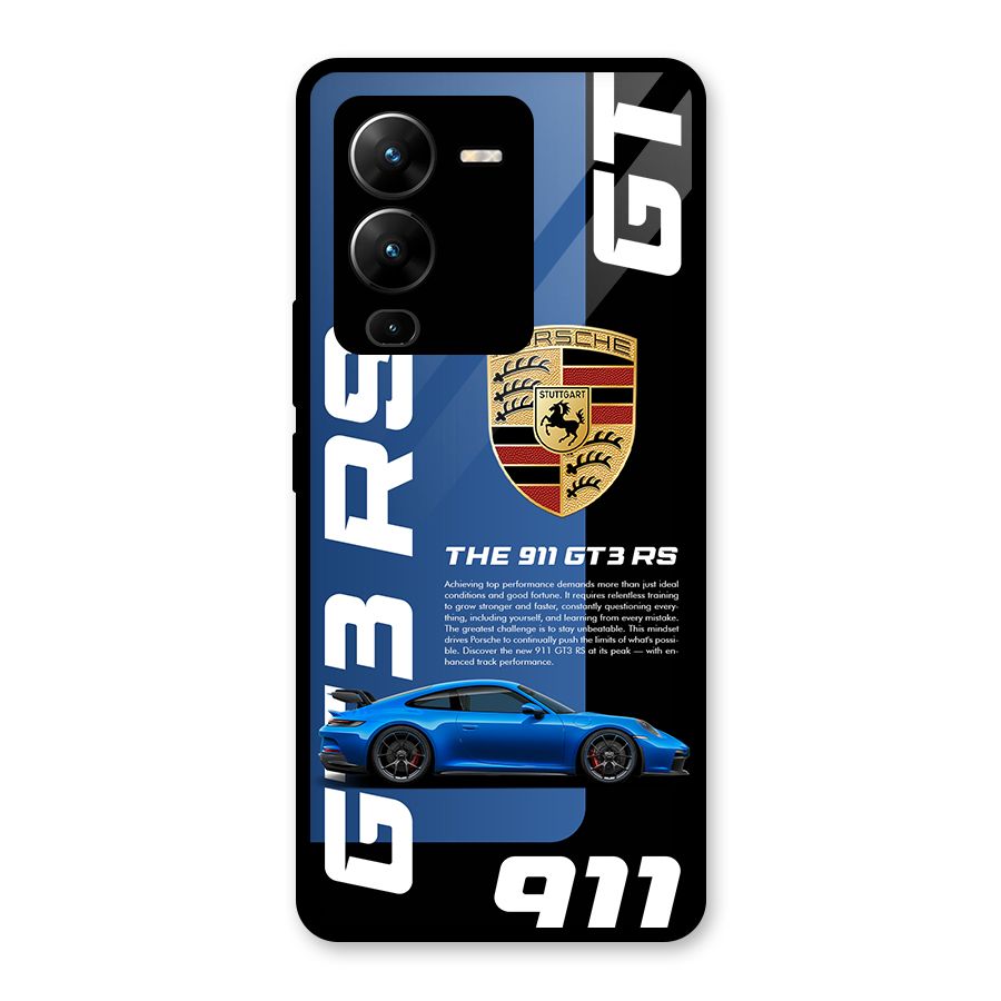 Hyper Car Glass Back Case for Vivo V25 Pro