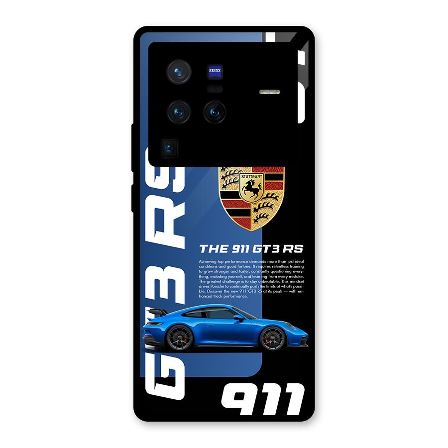 Hyper Car Glass Back Case for Vivo X80 Pro