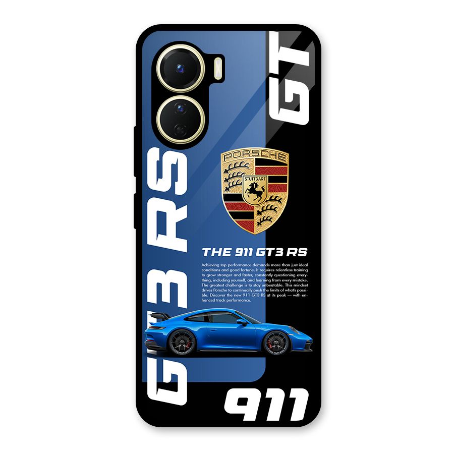 Hyper Car Glass Back Case for Vivo Y16