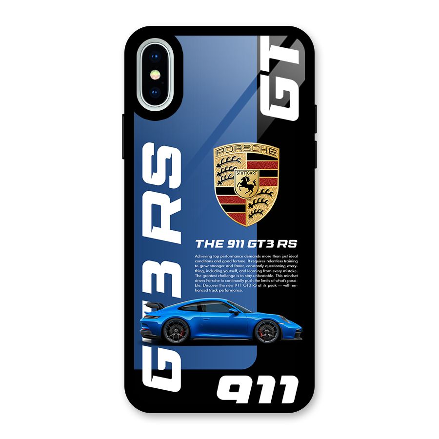 Hyper Car Glass Back Case for iPhone XS