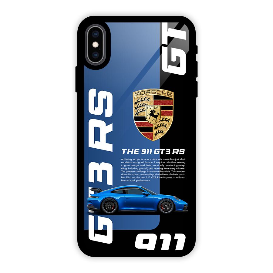 Hyper Car Glass Back Case for iPhone XS Max