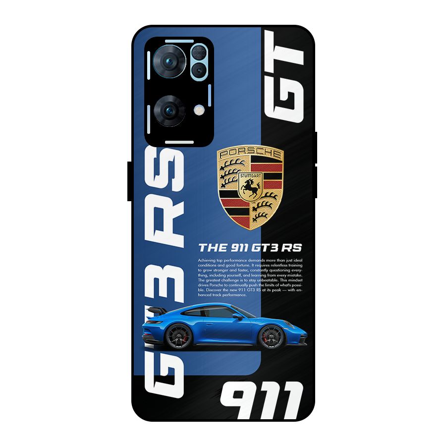 Hyper Car Metal Back Case for Oppo Reno7 Pro 5G