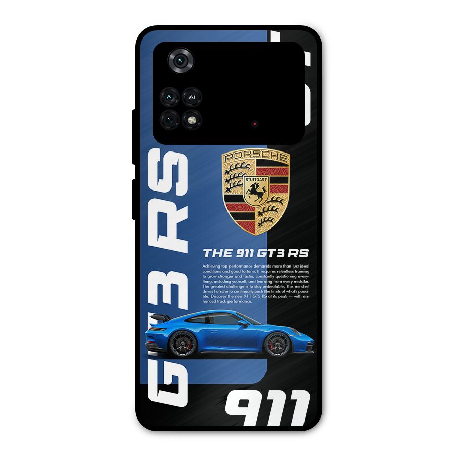 Hyper Car Metal Back Case for Poco M4 Pro 4G