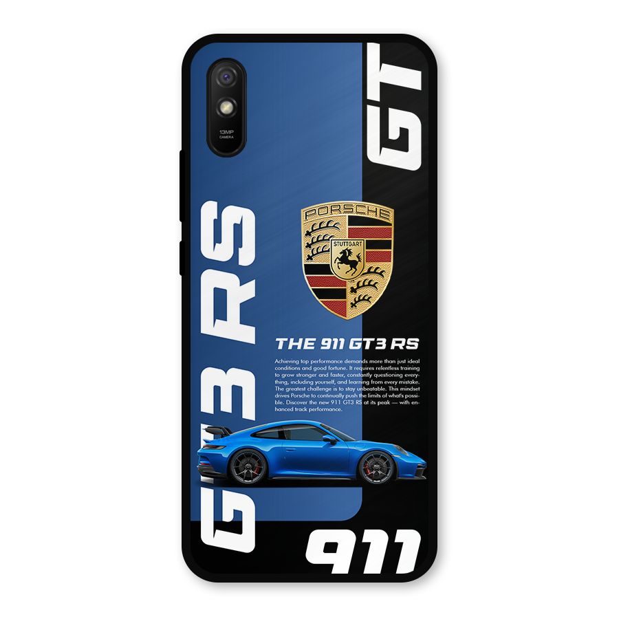 Hyper Car Metal Back Case for Redmi 9a