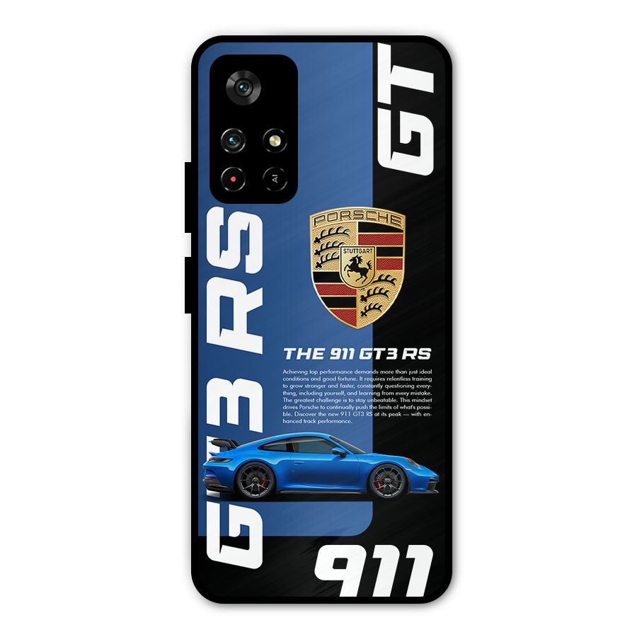 Hyper Car Metal Back Case for Redmi Note 11T 5G