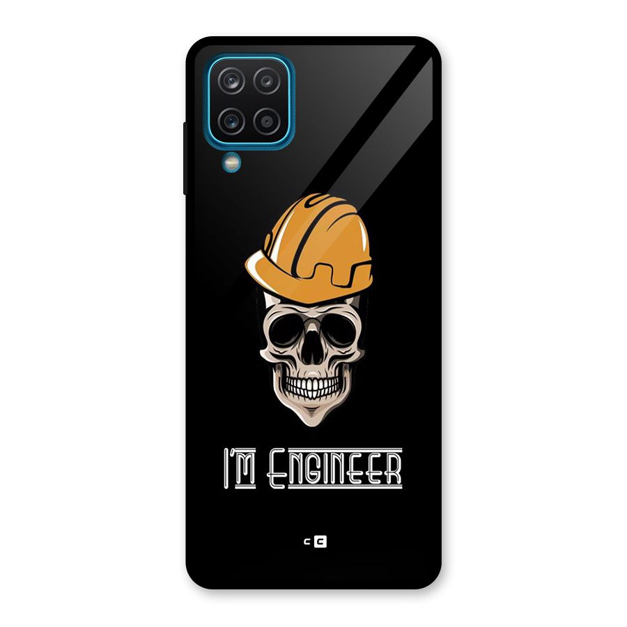 I Am Engineer Glass Back Case for Galaxy A12