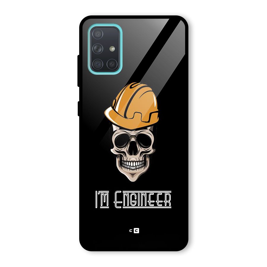 I Am Engineer Glass Back Case for Galaxy A71