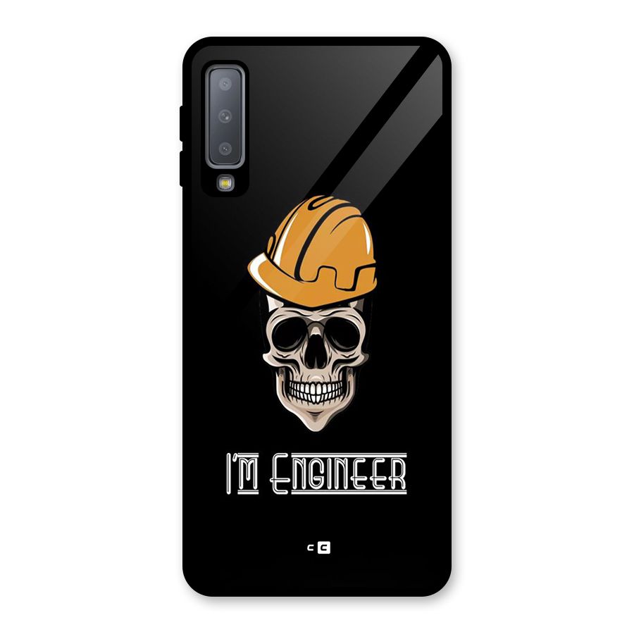 I Am Engineer Glass Back Case for Galaxy A7 (2018)