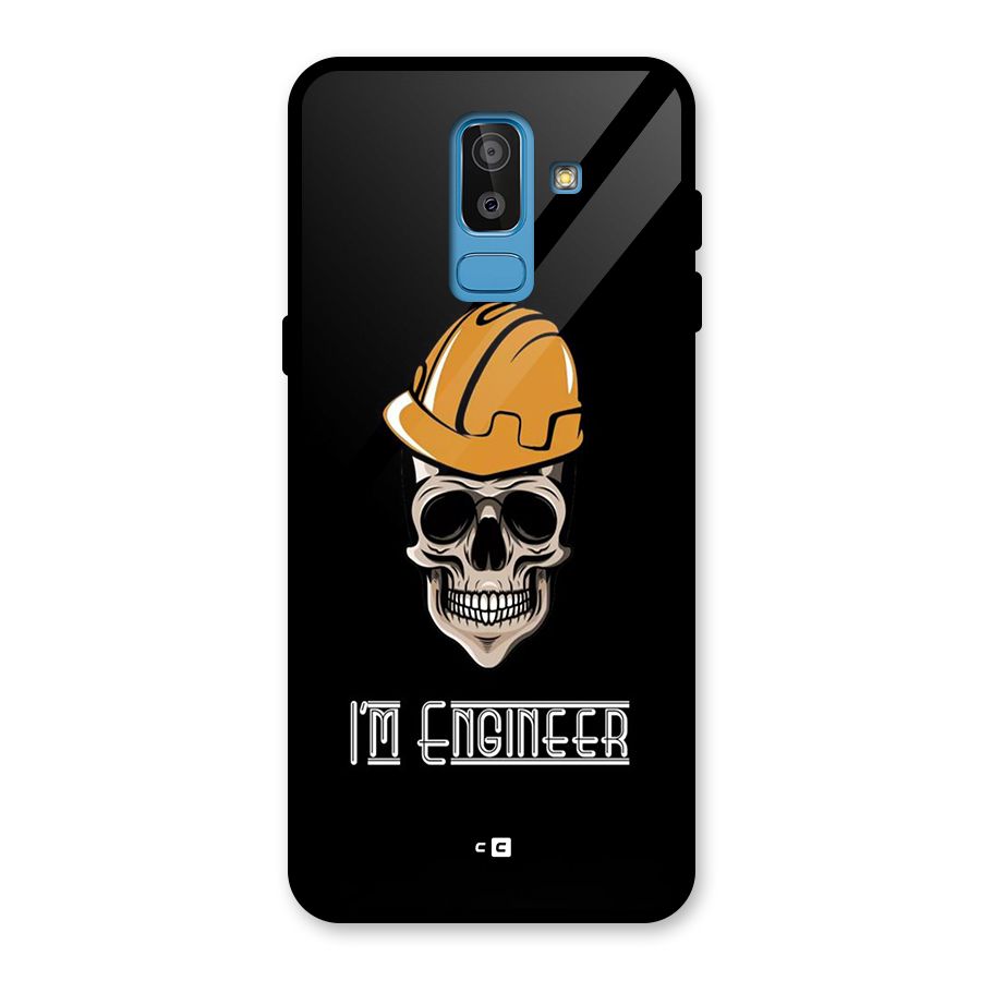 I Am Engineer Glass Back Case for Galaxy J8