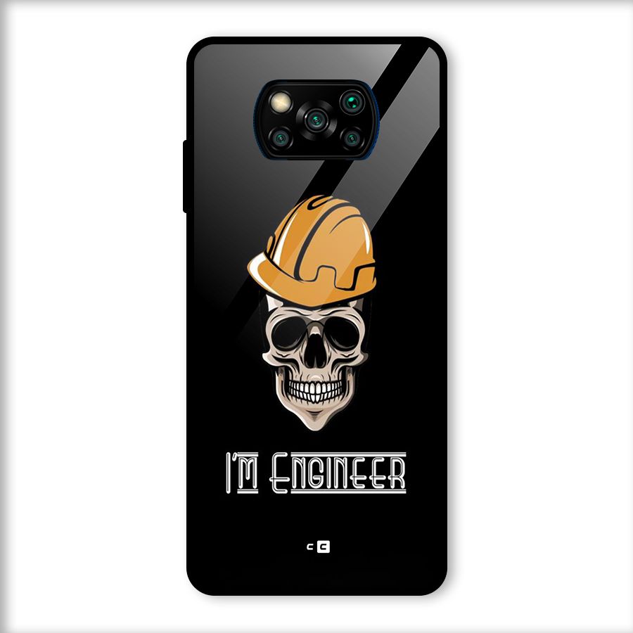 I Am Engineer Glass Back Case for Poco X3