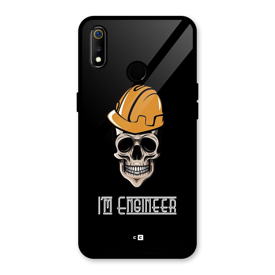 I Am Engineer Glass Back Case for Realme 3i