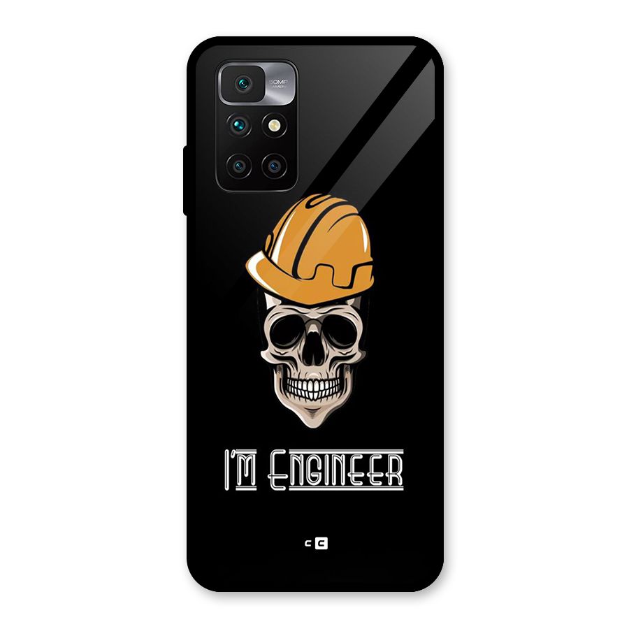 I Am Engineer Glass Back Case for Redmi 10 Prime