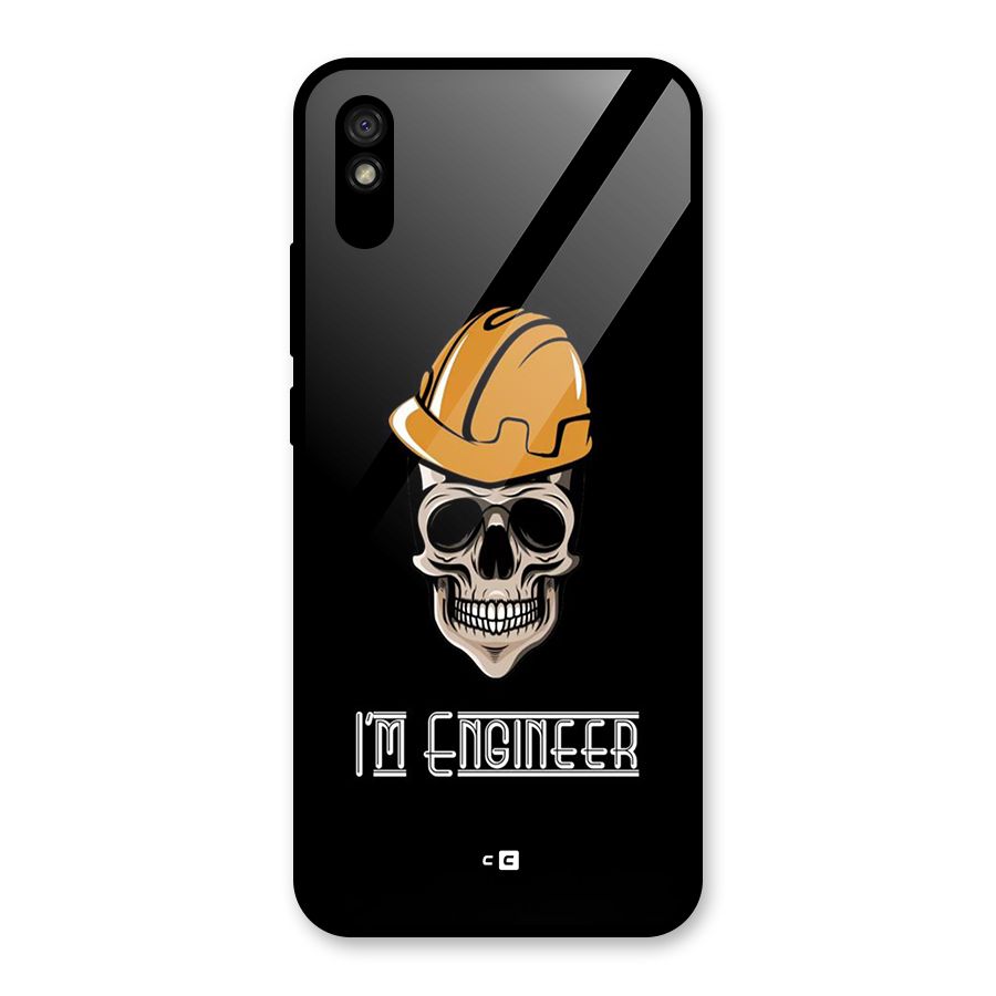 I Am Engineer Glass Back Case for Redmi 9A
